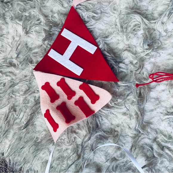 Milkbone Pink, Red & White Pet Party Piñata & Birthday Banner Set Decorations - Picture 3 of 4